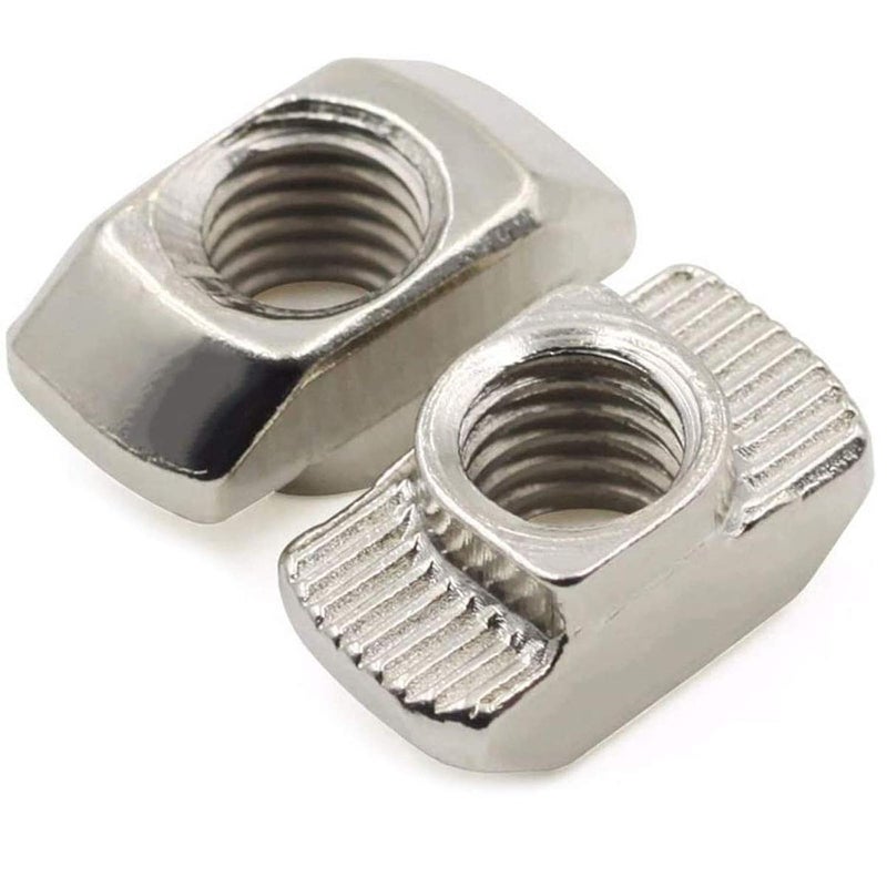 SDY 50pcs 3030 Series M4 Thread T Nuts Hammer Head Fastener Nut Sliding T-Nut,Nickel Plated Carbon Steel Nut for 30 Series Aluminum Extrusion Profile T Slot 8mm (3030 Series M4) - Image 3